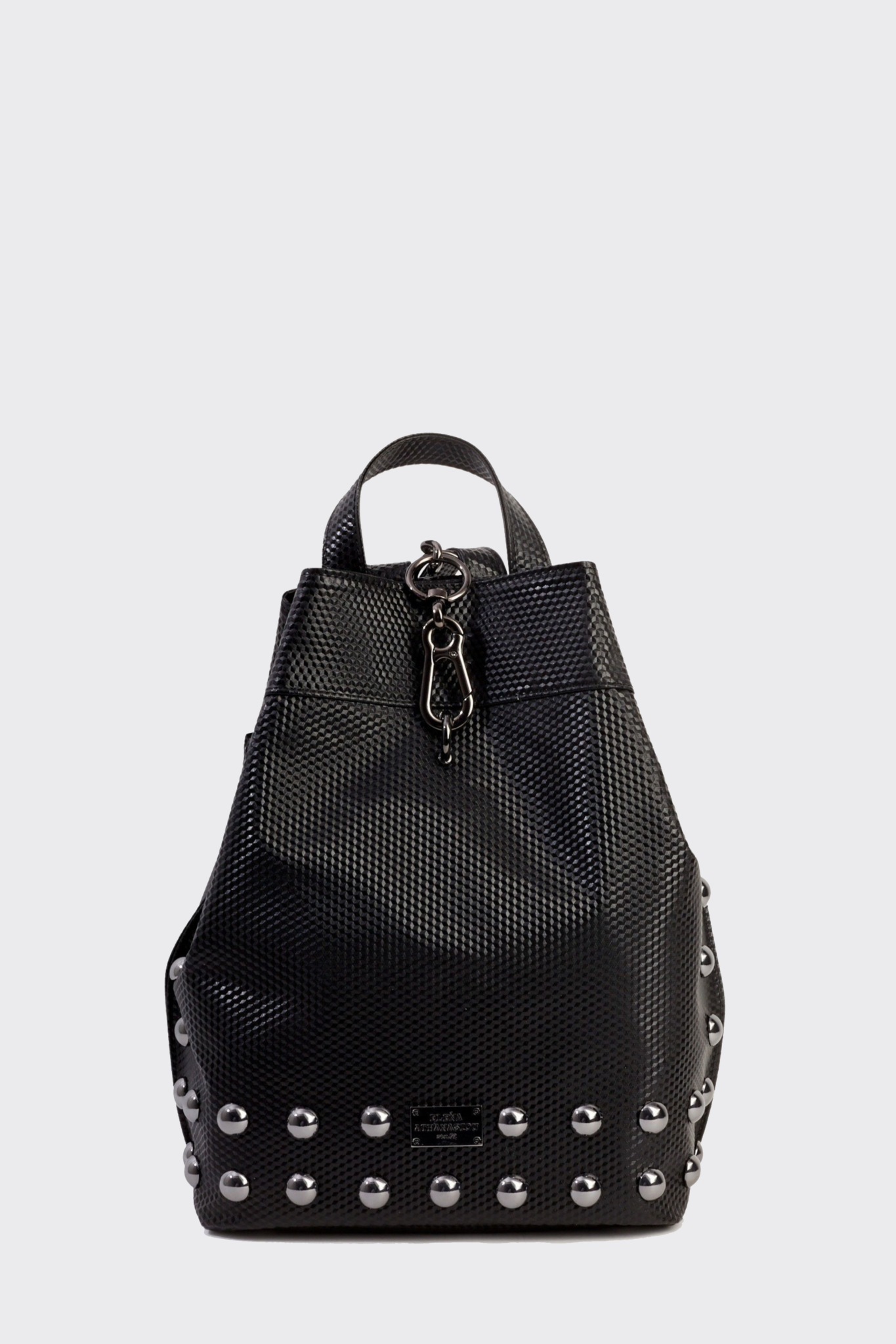 black n metal backpack 3d black