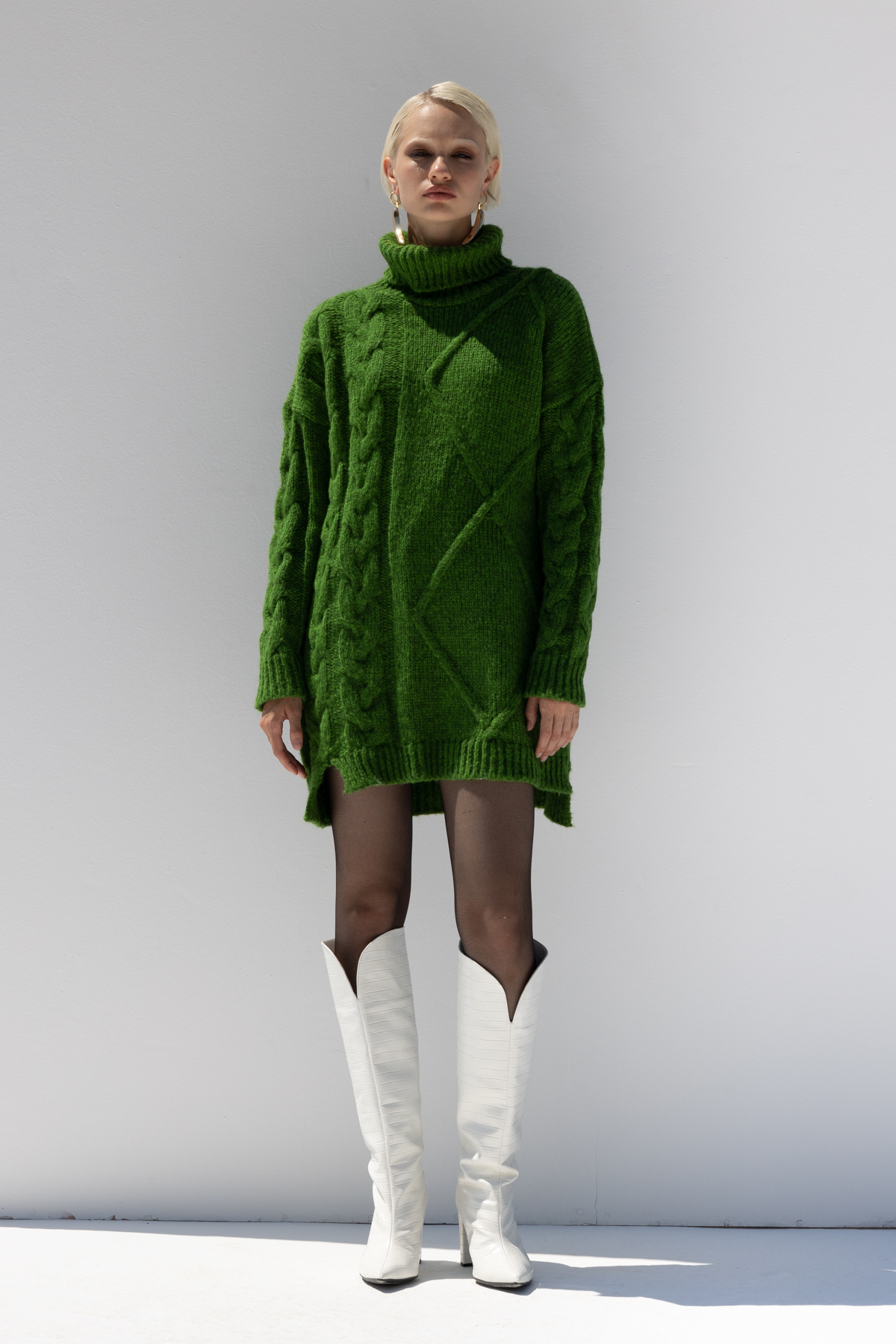 Mallory the Label Anisha green knit dress