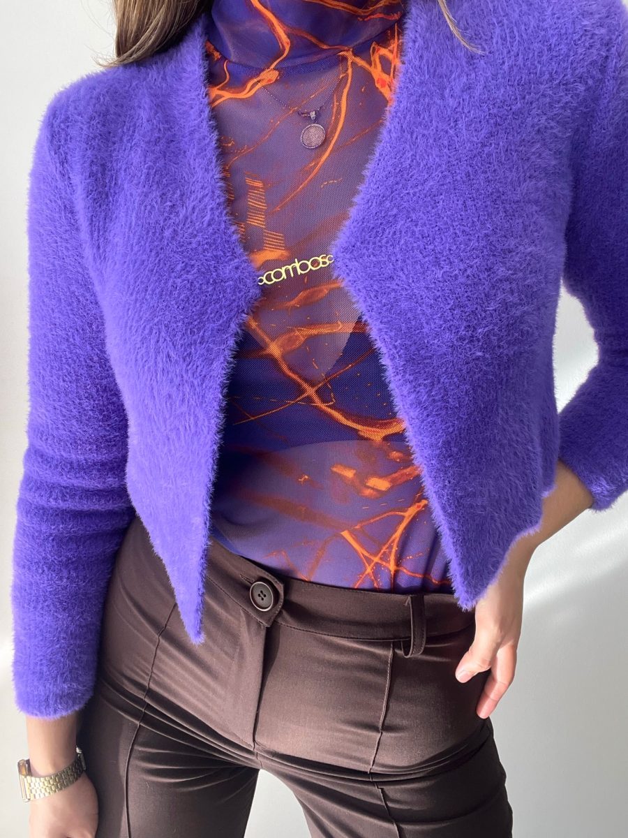 Combos W-0495 cardigan (purple)