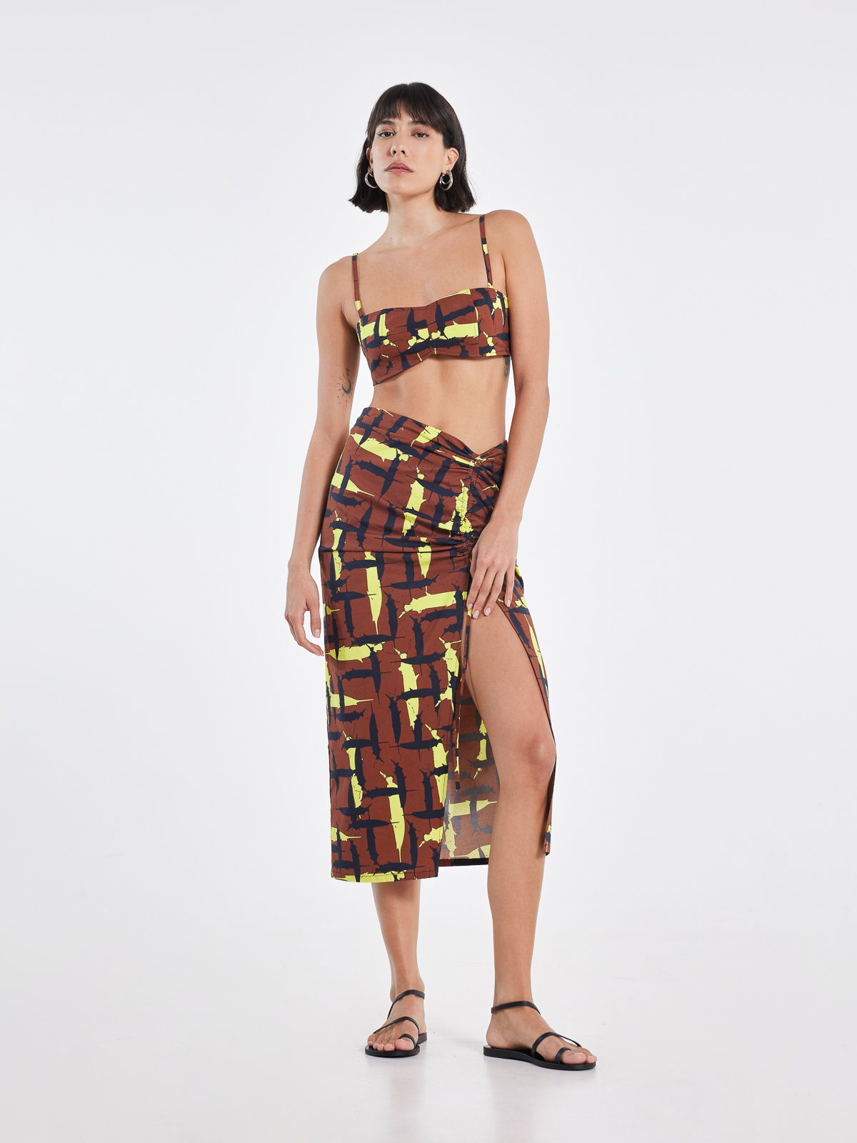 Love + Alicia Kala printed skirt