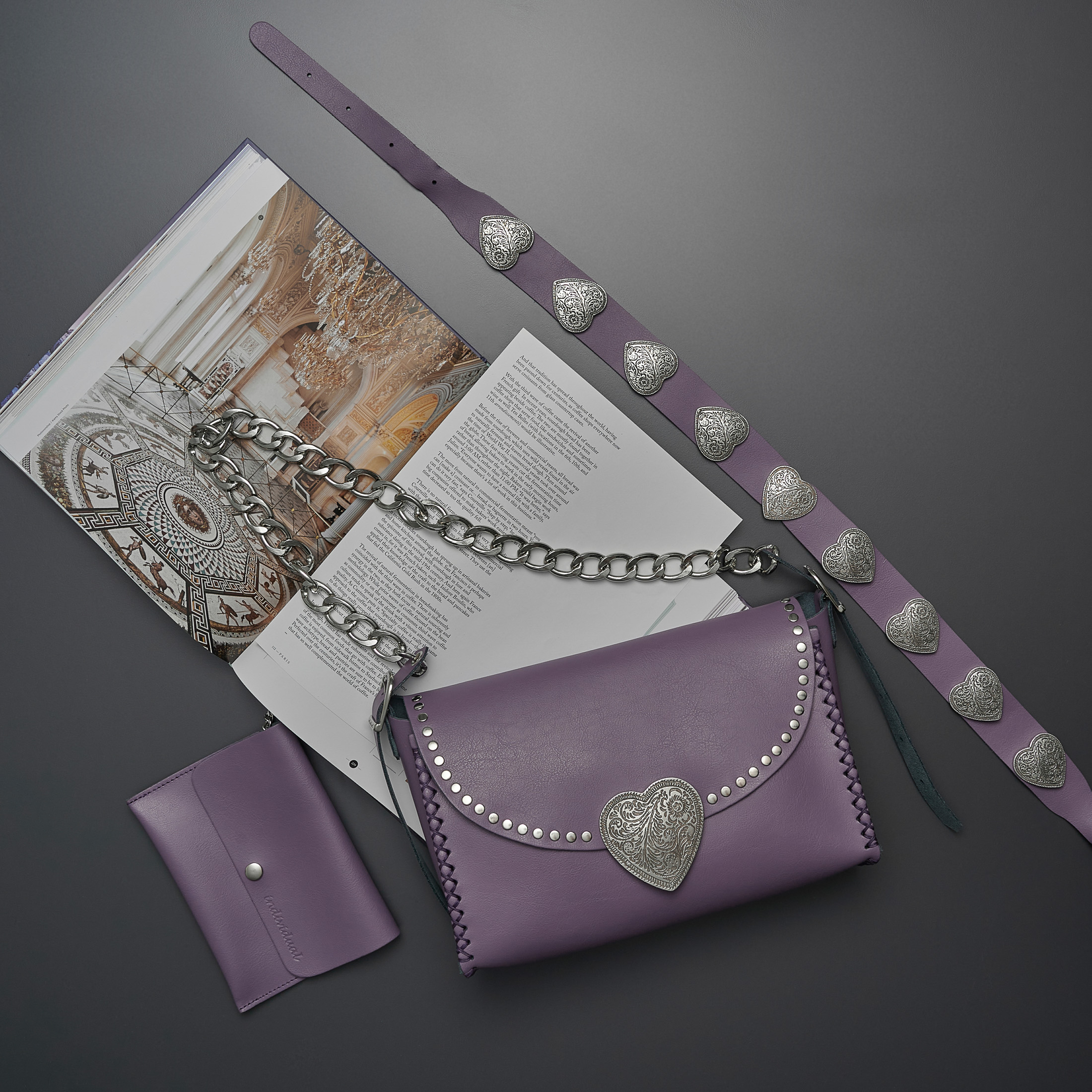 Individual Artleather Rythm of love purple bag