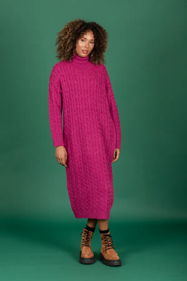 Chaton Jellington knit dress magenta