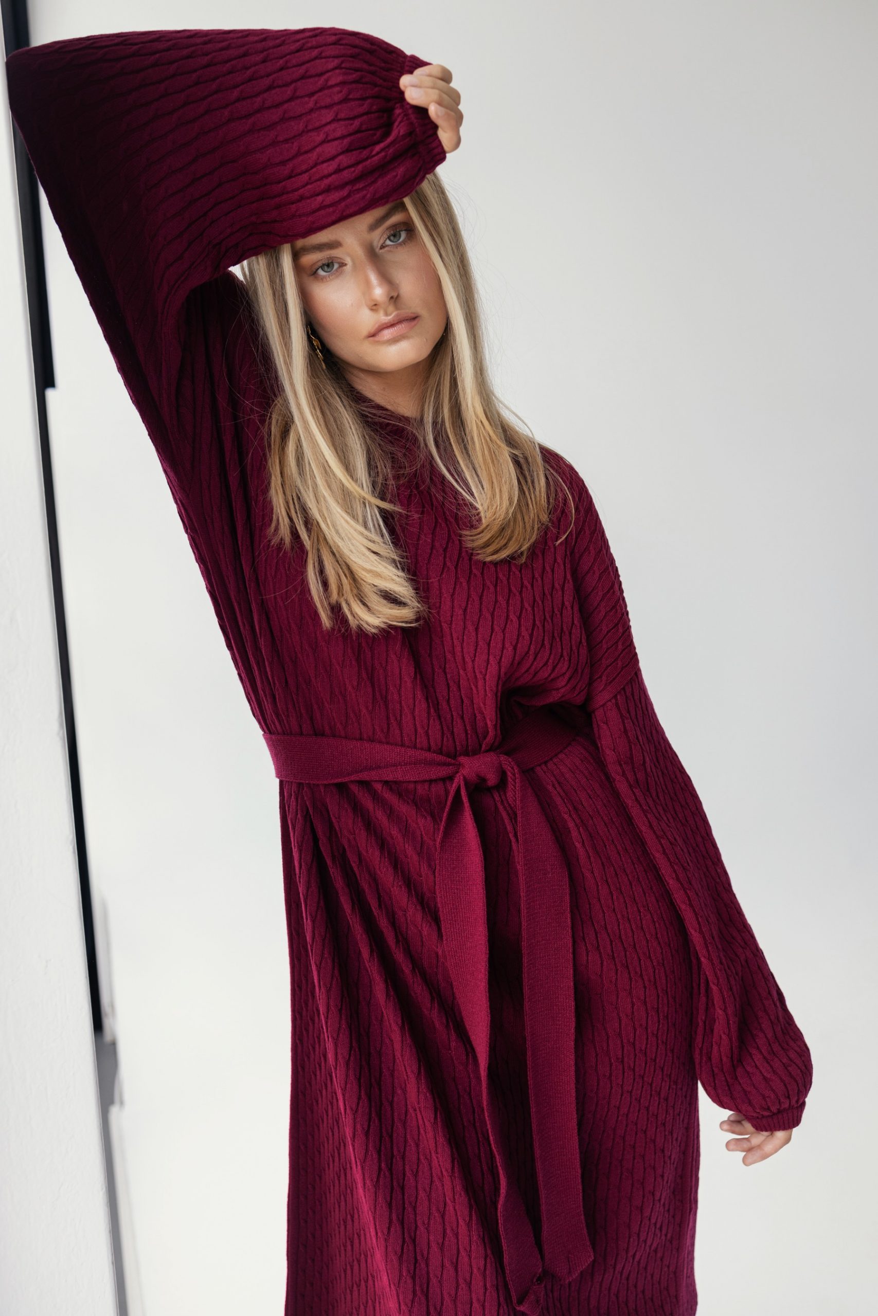 Ciel Concept Morzine knit dress burgundy