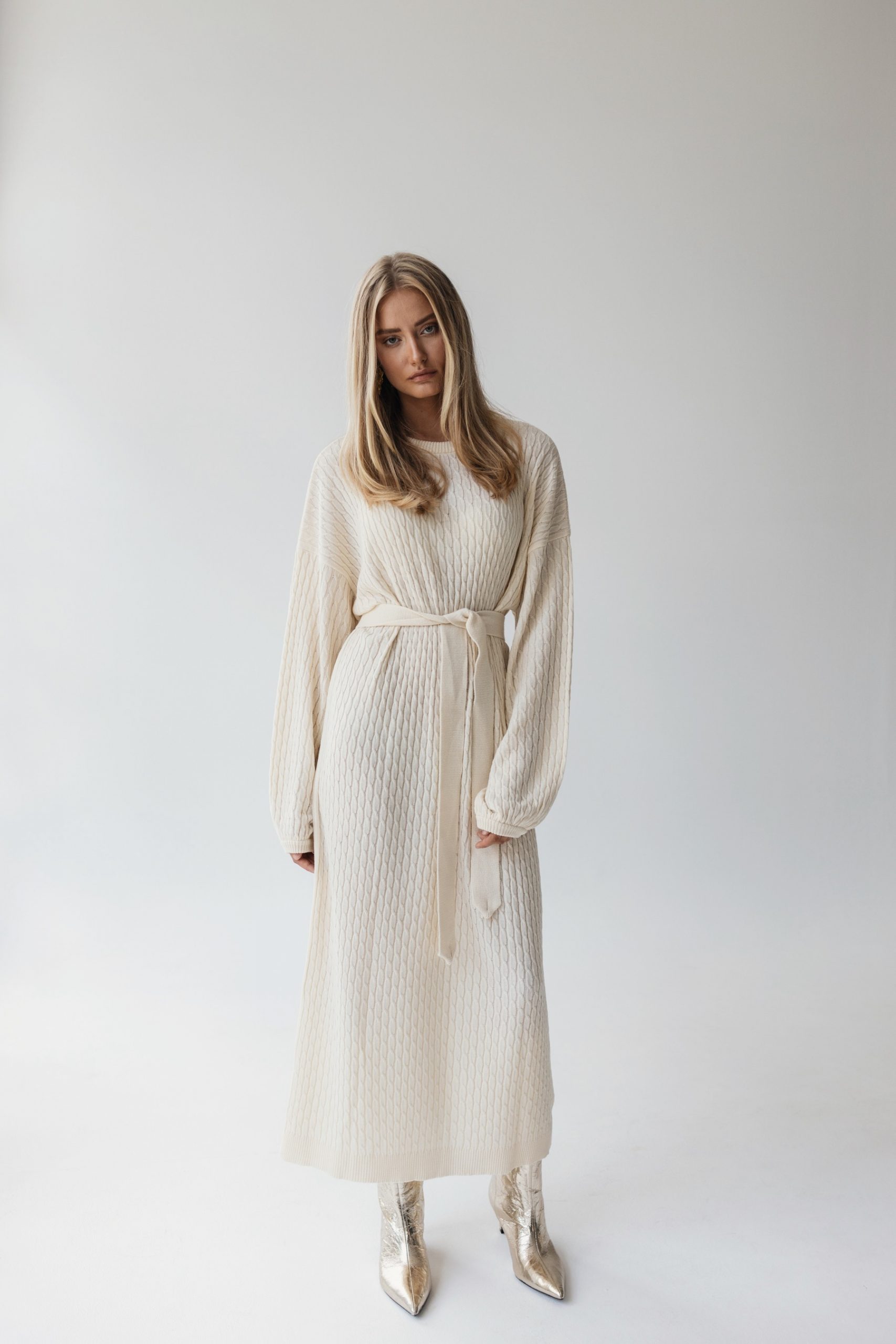 Ciel Concept Morzine knit dress white