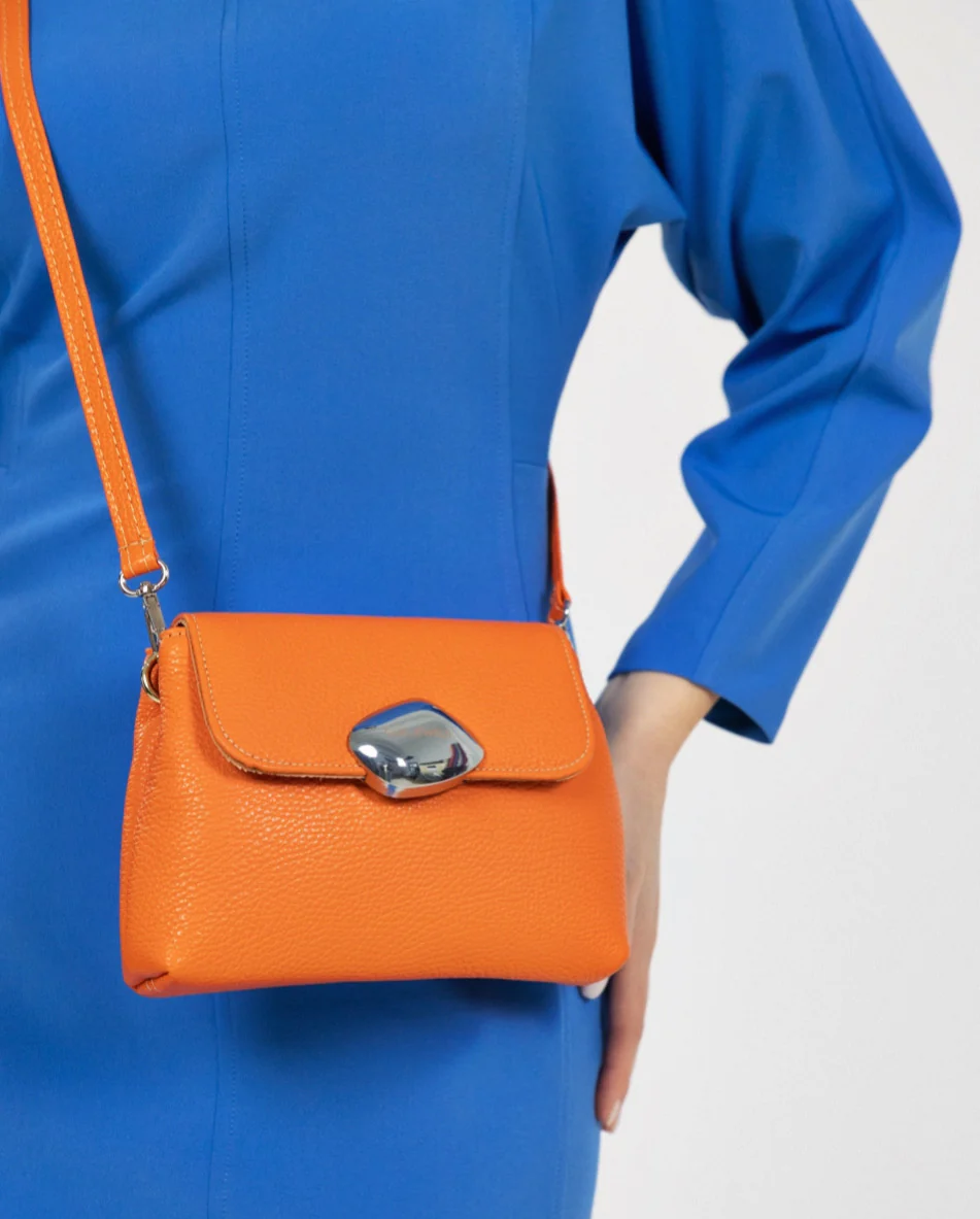 Clic Jewels Maya minibag orange dolaro genuine leather