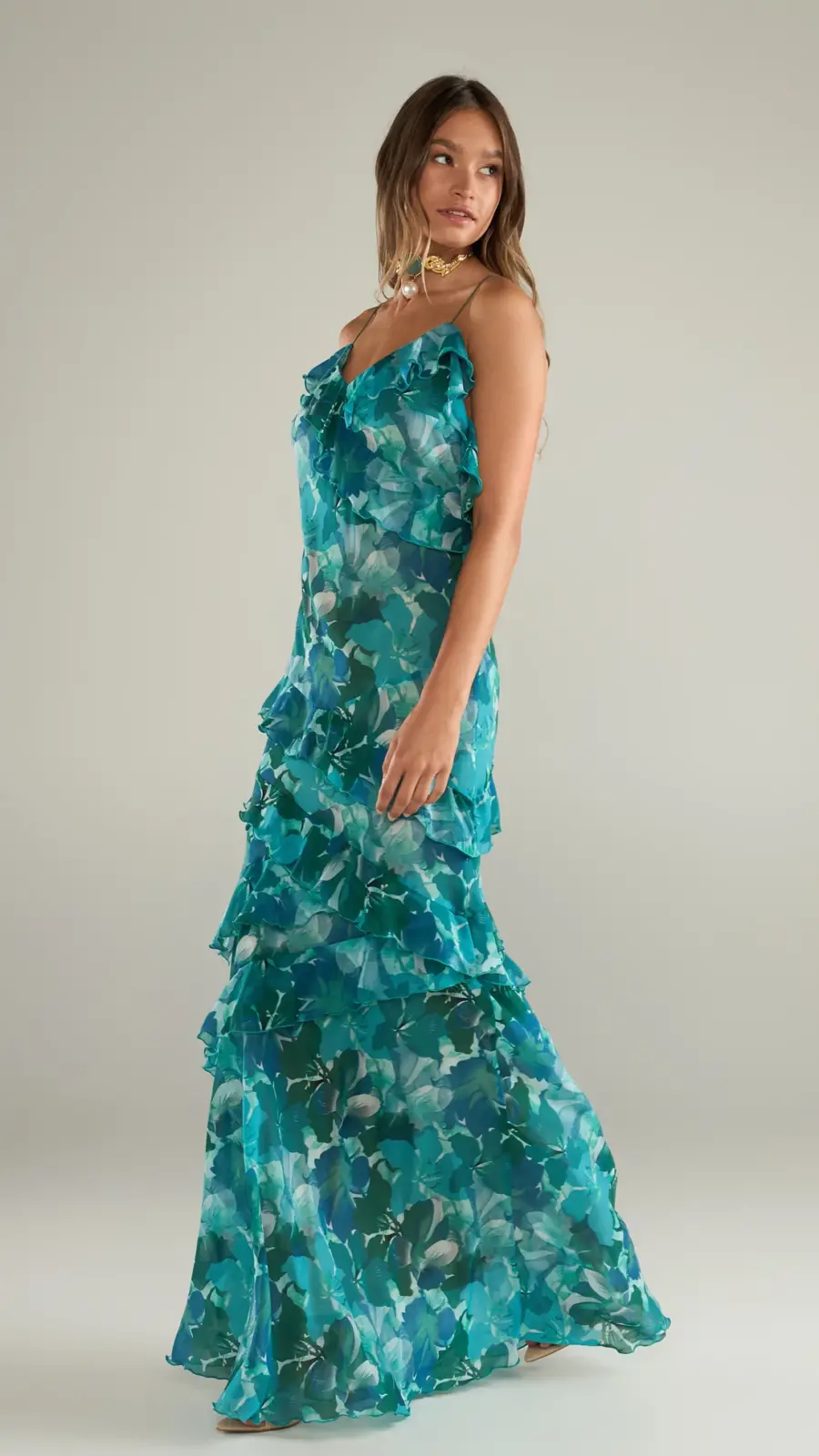 Eveleya Saylor maxi dress with ruffles