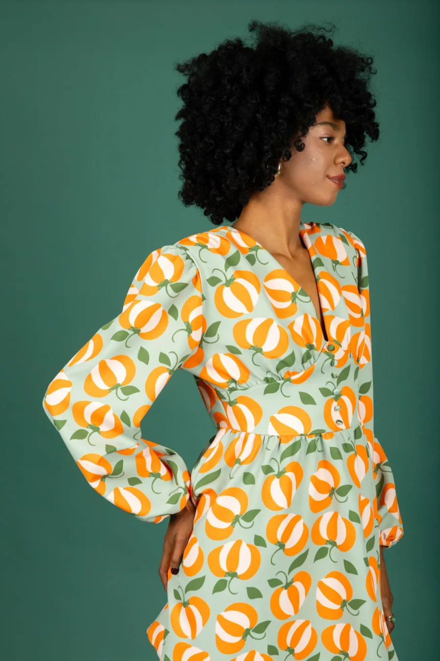 Chaton Pumpkin short dress