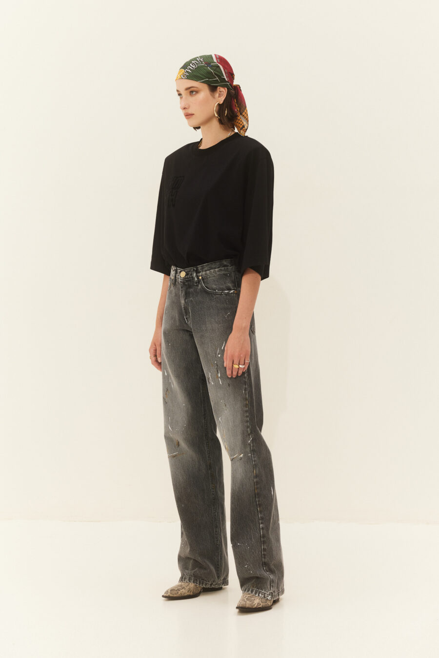 Hemithea Austine denim pants grey