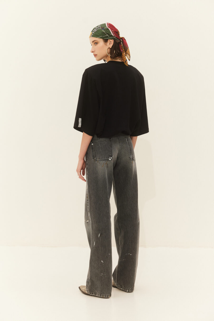 Hemithea Austine denim pants grey