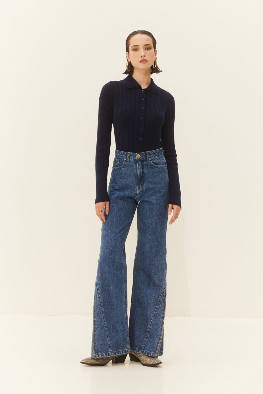 Hemithea Sabine Denim Pants (Blue)