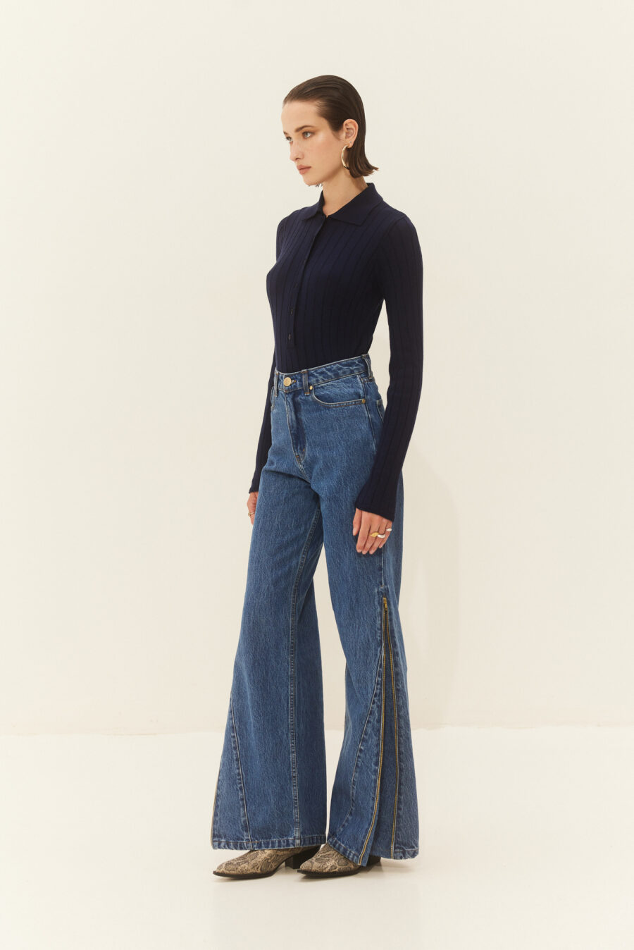 Hemithea Sabine Denim Pants (Blue)