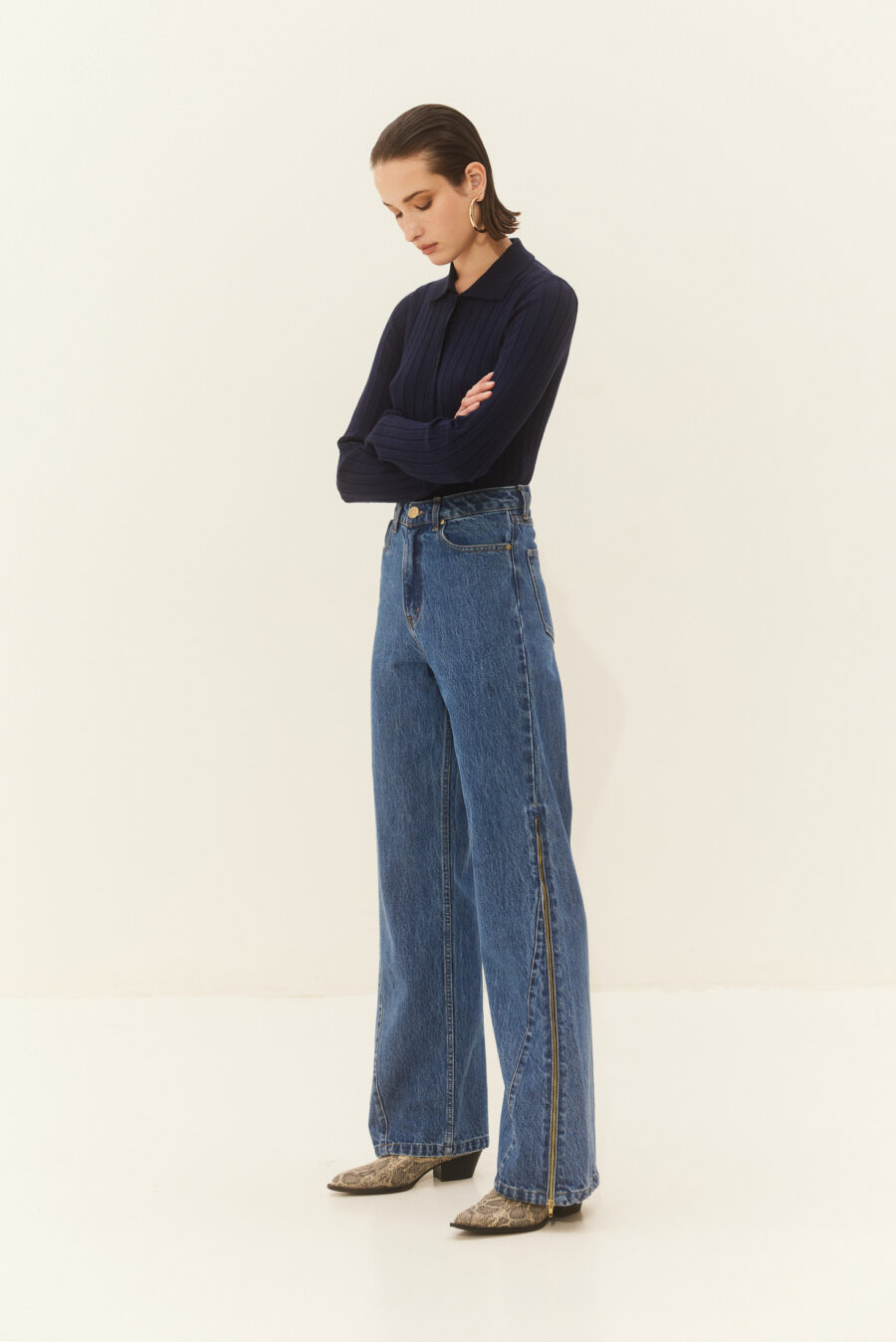 Hemithea Sabine Denim Pants (Blue)